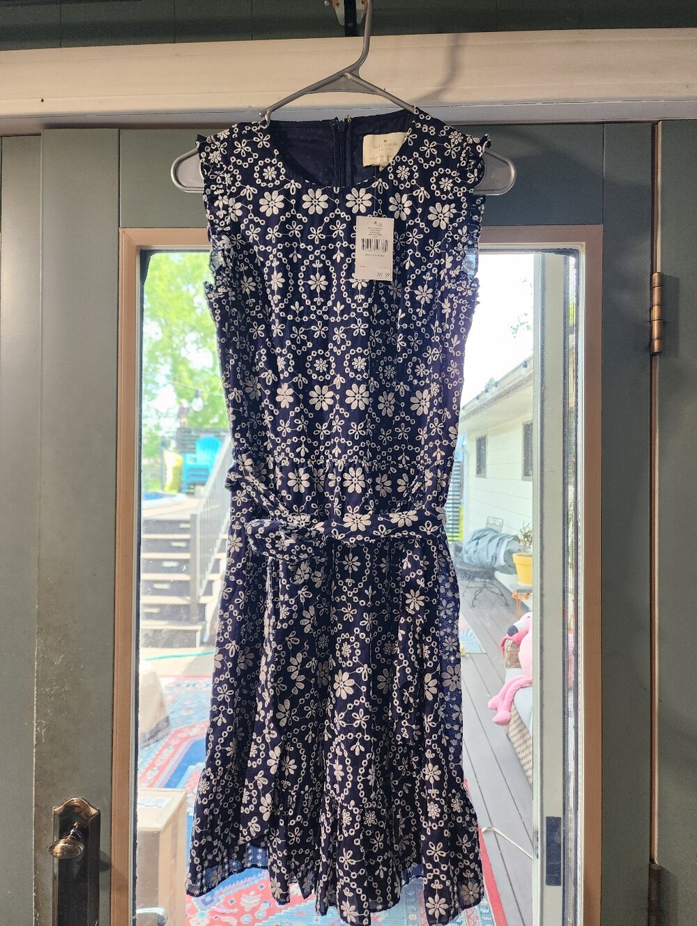 kate spade Navy and White Floral Sleeveless Mini Dress
